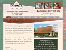 Tablet Screenshot of landhaus-meyenburg.de